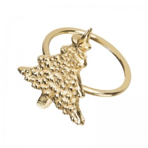 The Holiday Aisle Gold Tree Metal Napkin Ring DFIJ1103